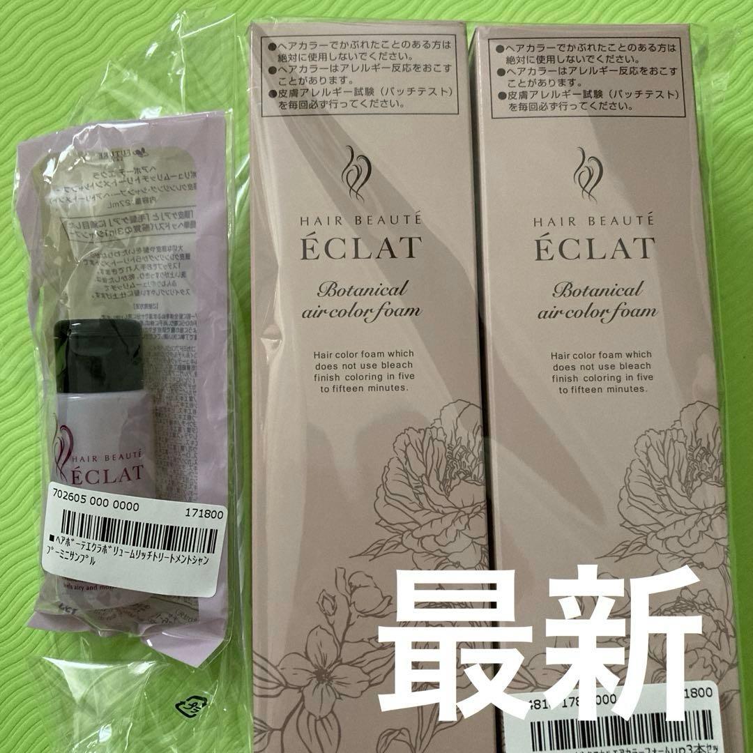 ヘアボーテエクラ　ボタニカル エアカラーフォームup　ライトブラウン　２本セット