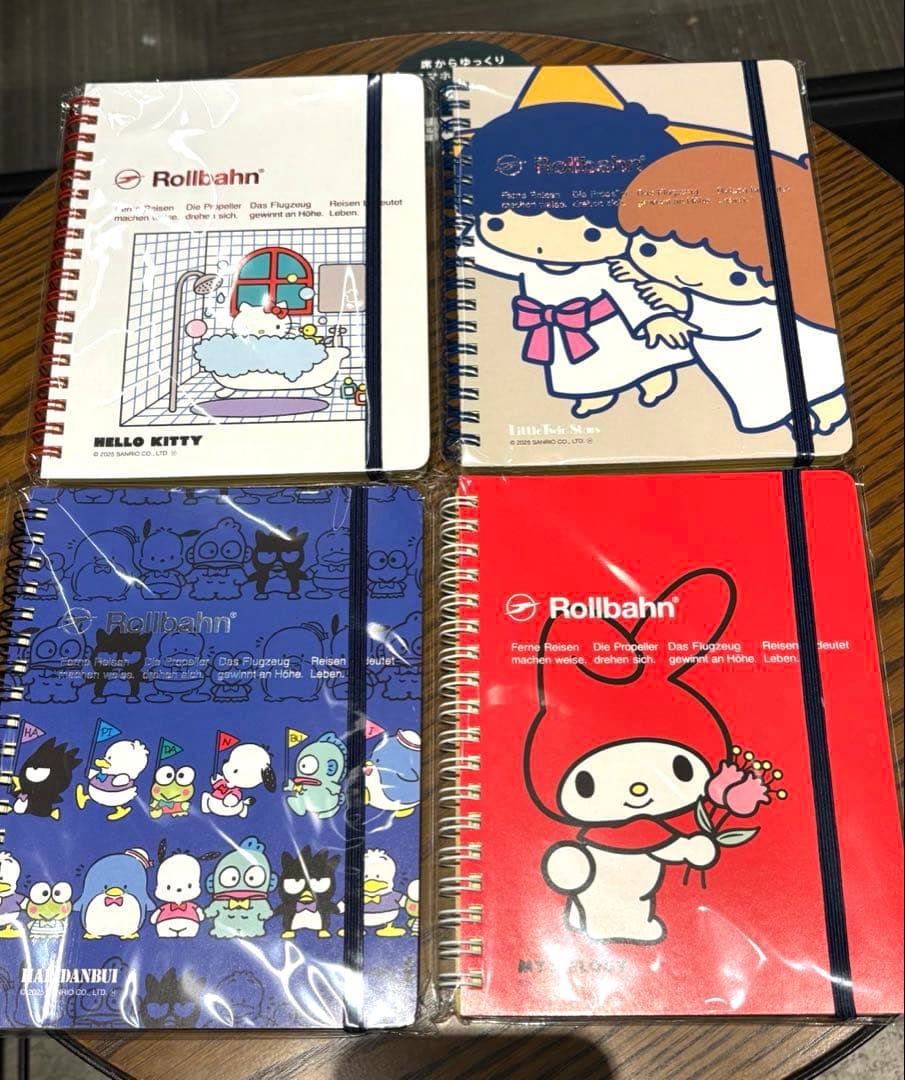 【新品未開封】サンリオキャラクター ロルバーン ポケット付メモ L ４種セット