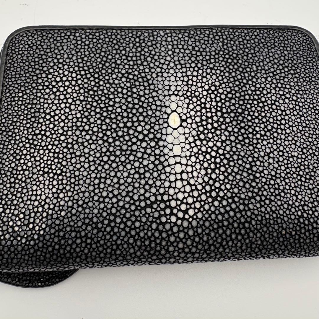 RAISE スティングレイ エイ革 ラウンドファスナー 財布 黒 スターマーク