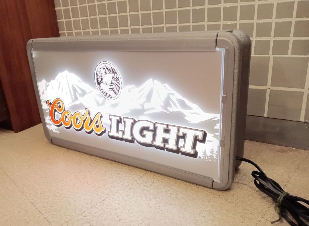 希少　Coors LIGHT 照明　ライトサイン　アメリカンビンテージ