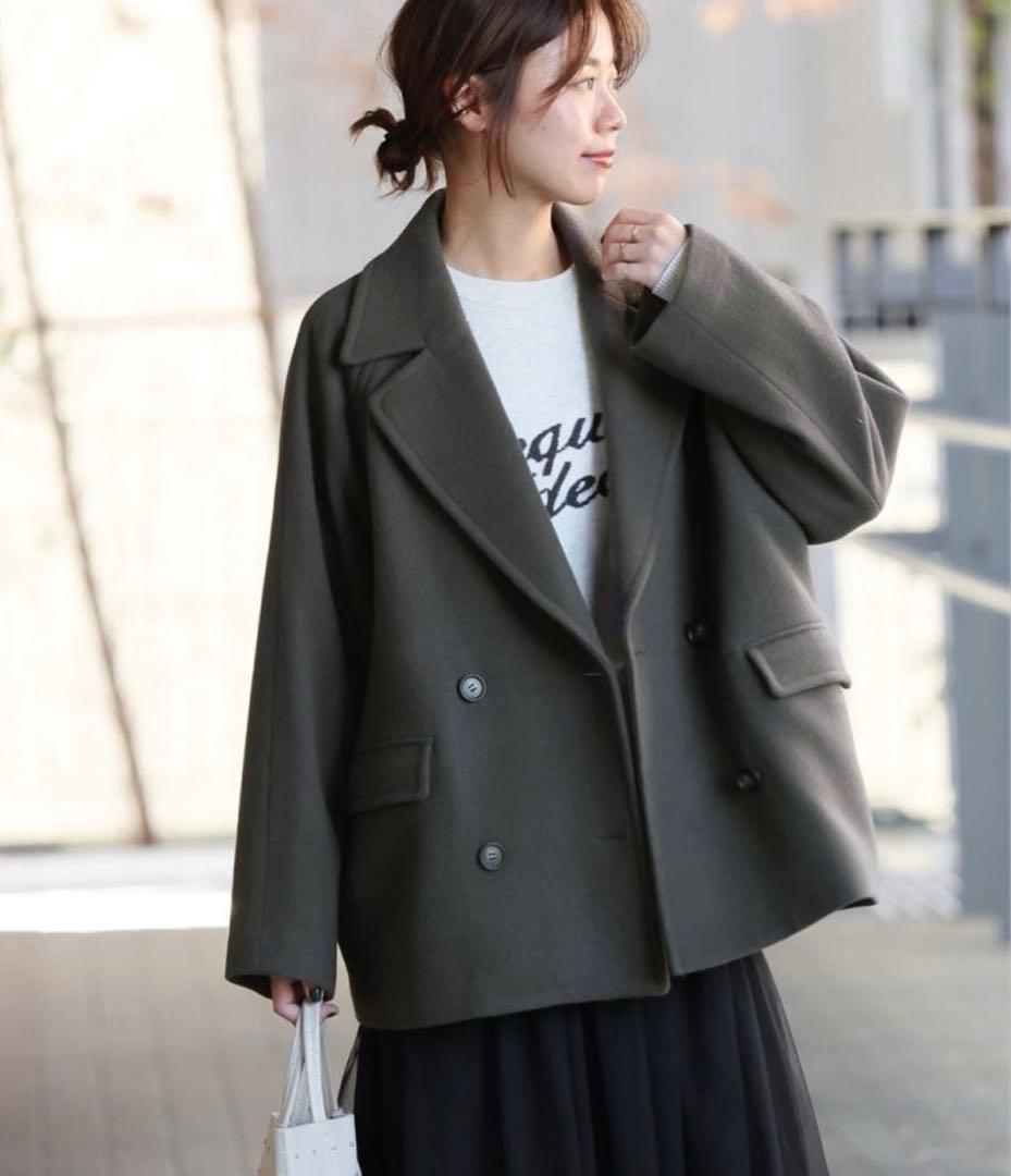 ジャーナルスタンダードレリューム2024AW 尾州ウールショートPコート36