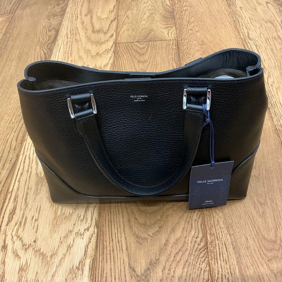 PELLE MORBIDA ブラック トートバッグ 保存袋付き