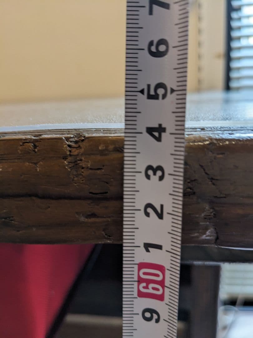 【最終値下げ】杉古材　ダイニングテーブル　ヴィンテージ風