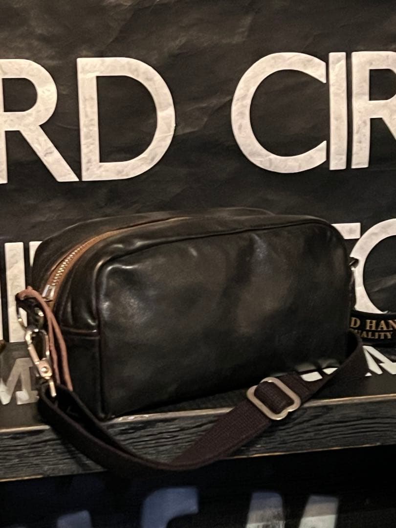 レインボーカントリー　ホースハイドレザーショルダーポーチ　ウエストバッグ