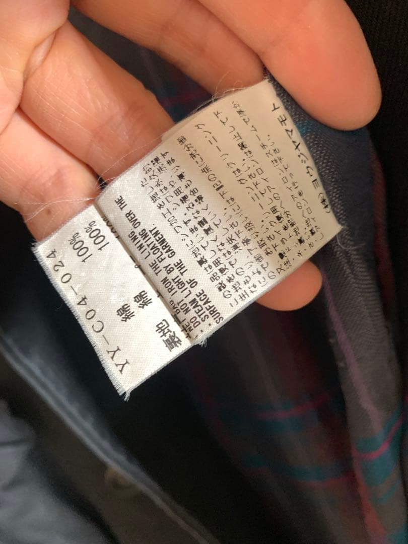 Y's ブラック ダブルブレストコート