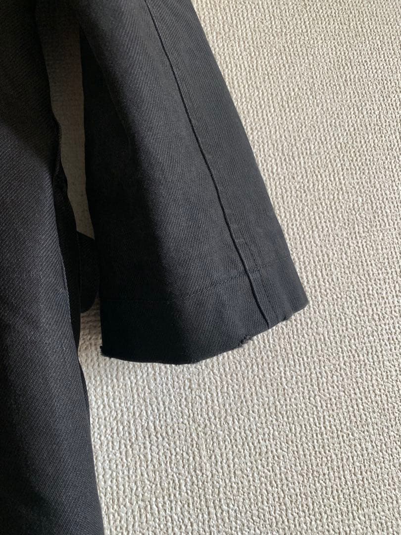 Y's ブラック ダブルブレストコート