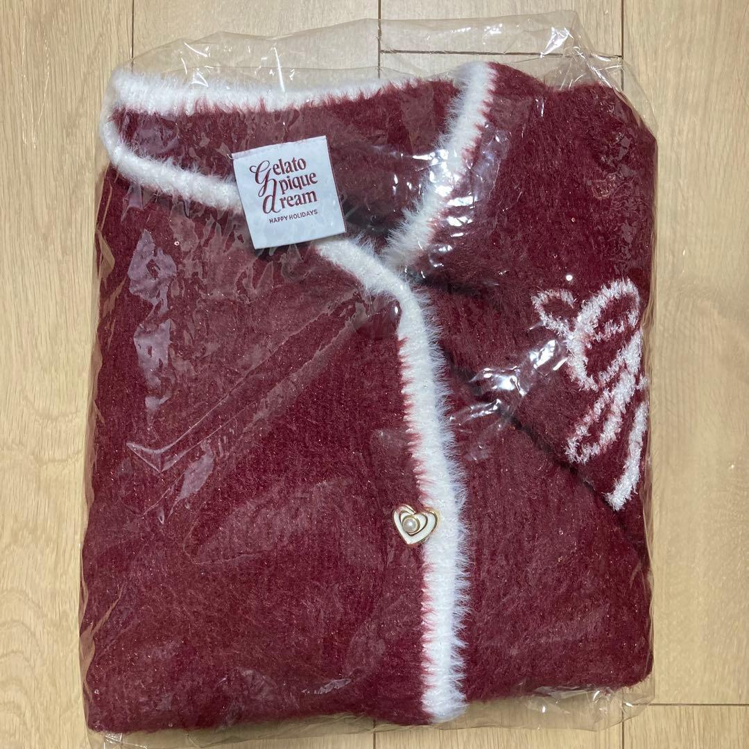 新品 gelato pique ジェラートピケ ラメフェザー カーディガン