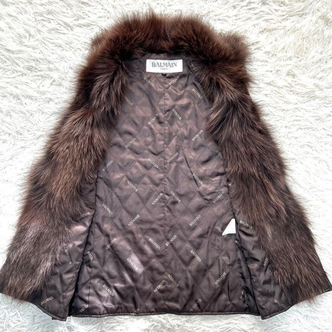 美品✨ バルマン　レザージャケット　フォックスファー　ラムレザー　ライナー付