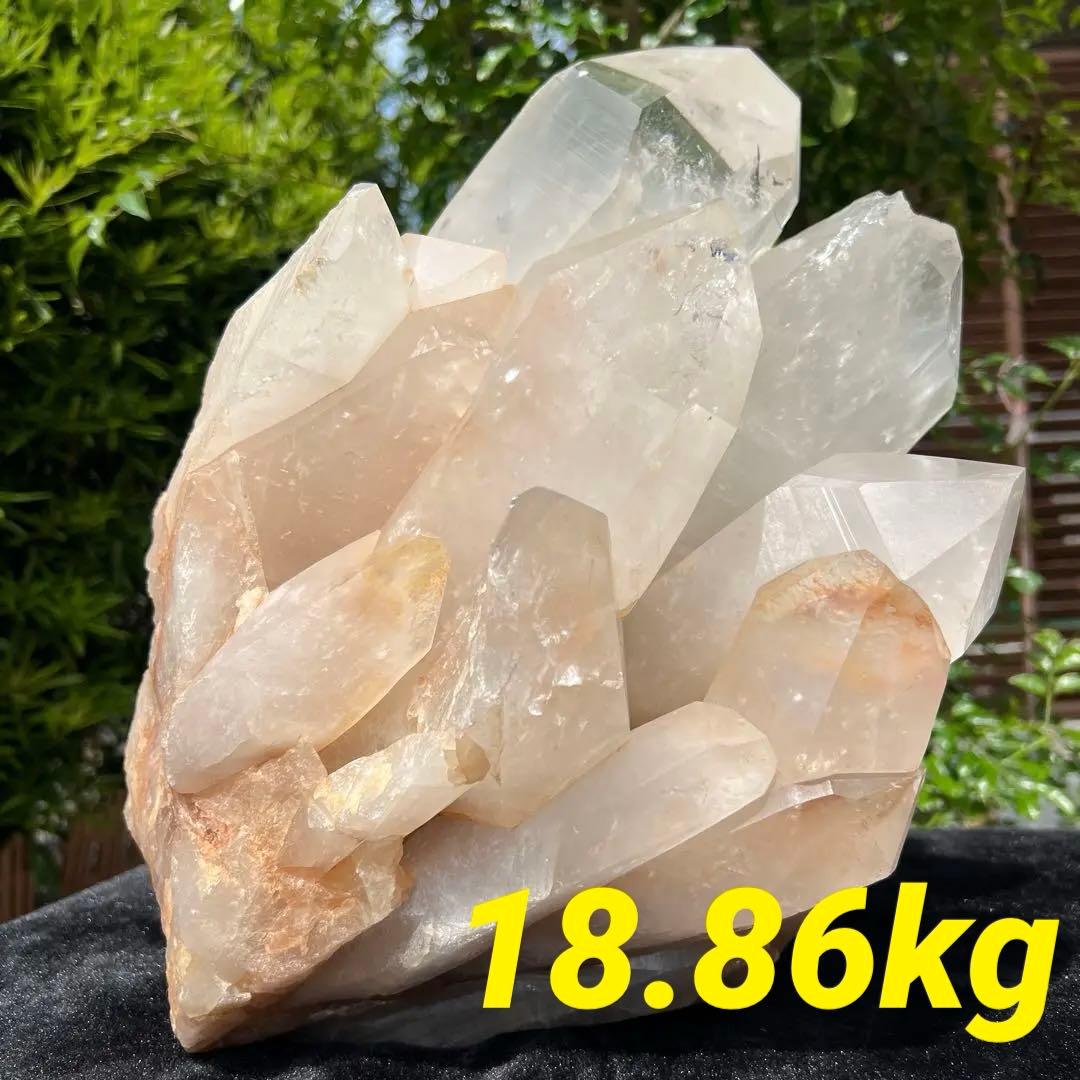 ✮超極大✮オレンジのパワー☆オレンジ レムリアンシードクラスター 原石 天然石