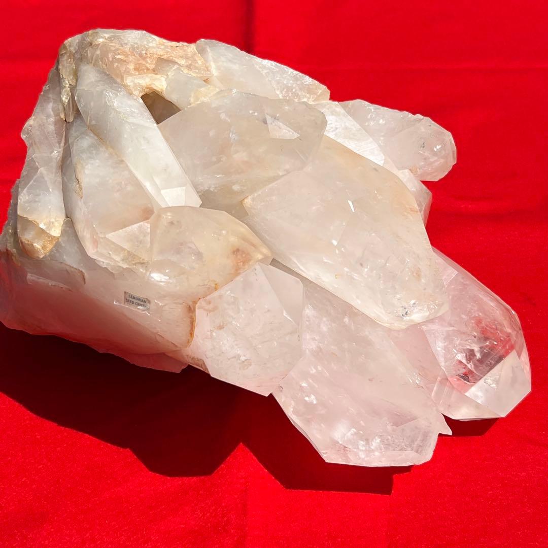 ✮超極大✮オレンジのパワー☆オレンジ レムリアンシードクラスター 原石 天然石