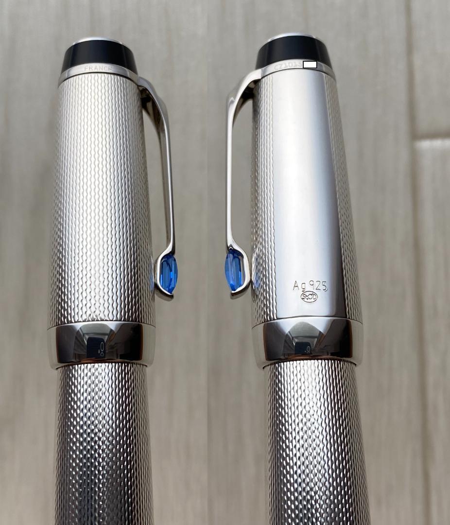 未使用に近い フランス製 モンブラン ボエム ソリテールシルバー ローラーボール