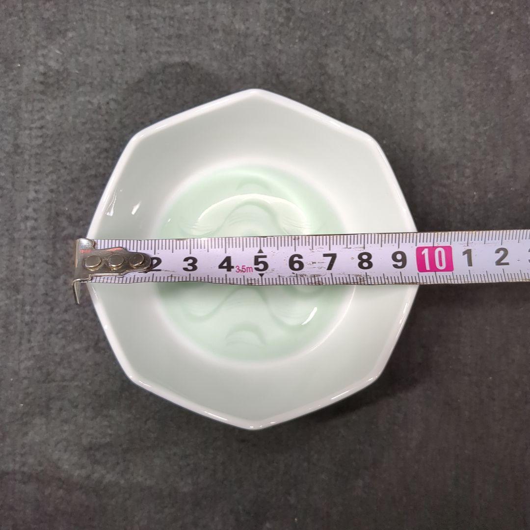 人間国宝　井上萬二作　井上萬二窯　青白磁波刻文　小鉢５個