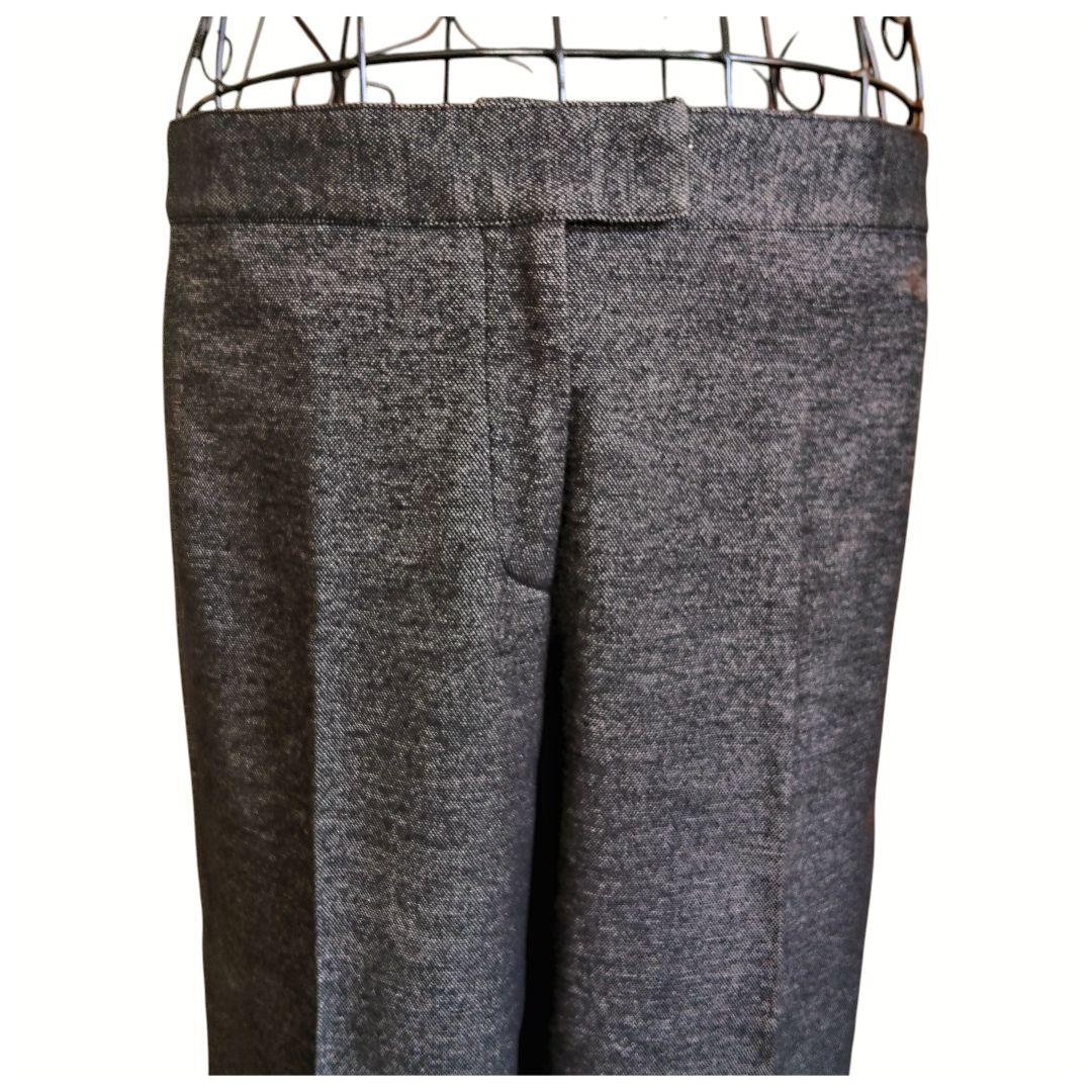 美品♡ナラカミーチェ 黒系 暖か ツィード風ウール混ストレッチパンツスーツ