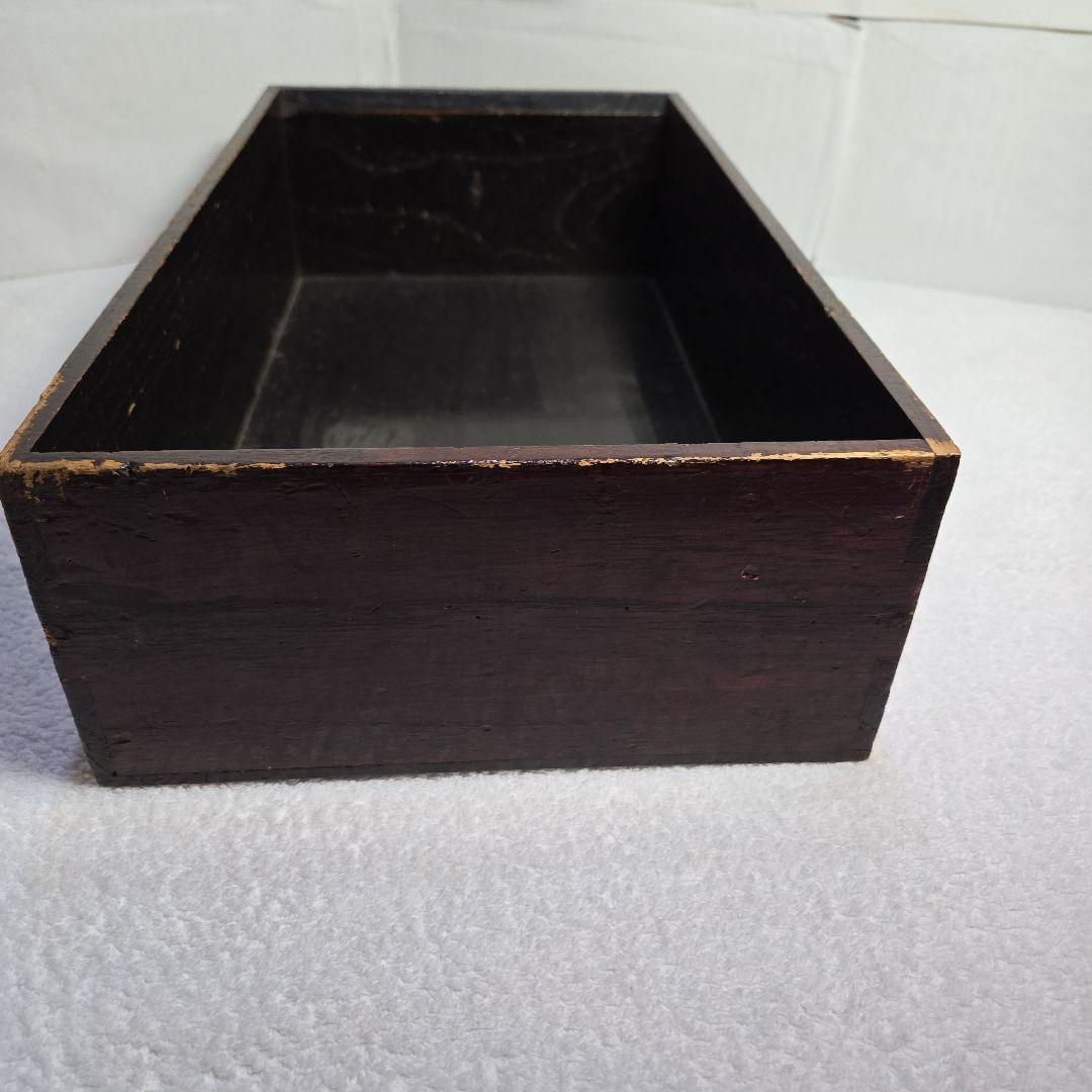 金唐革紙貼手持箪笥　鍵付　時代箪笥　古民具　銭函　銭箱　千両箱　船箪笥　金庫