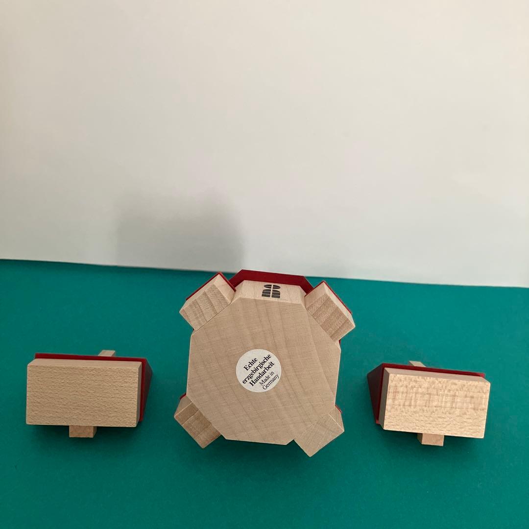 ドイツ　ザイフェン　赤い聖歌隊セット エルツ地方　DREGENO社 木製