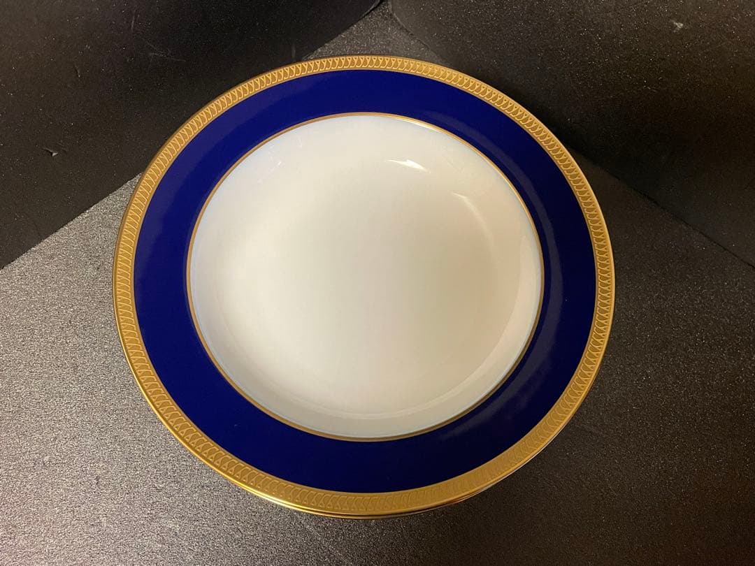 大人気22.5cm OKURA 6枚セット ロイヤルブルークラウン 瑠璃片葉金蝕