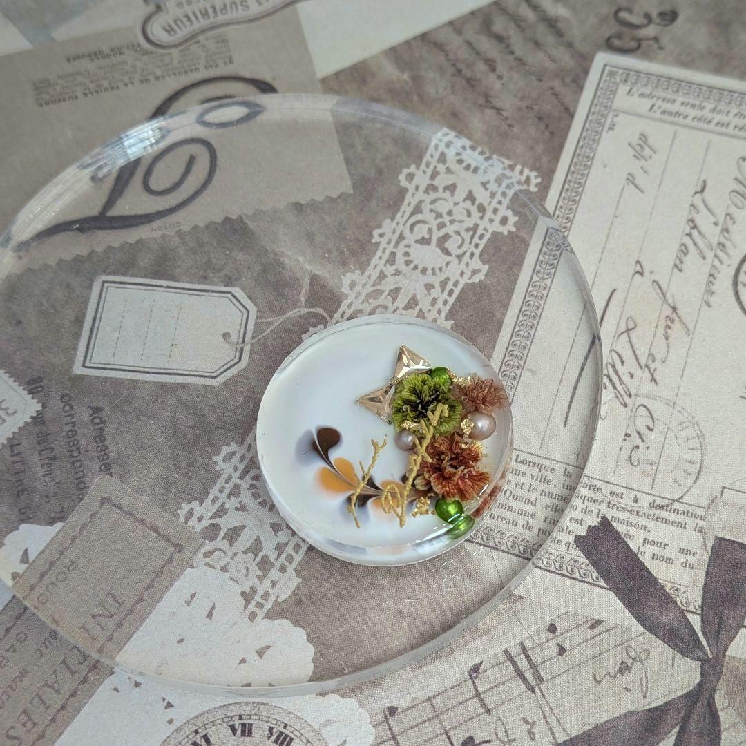 ＃413 ショコラ＆ピスタチオ✴バレンタイン✴レジンヘアゴムキーホルダーブローチ