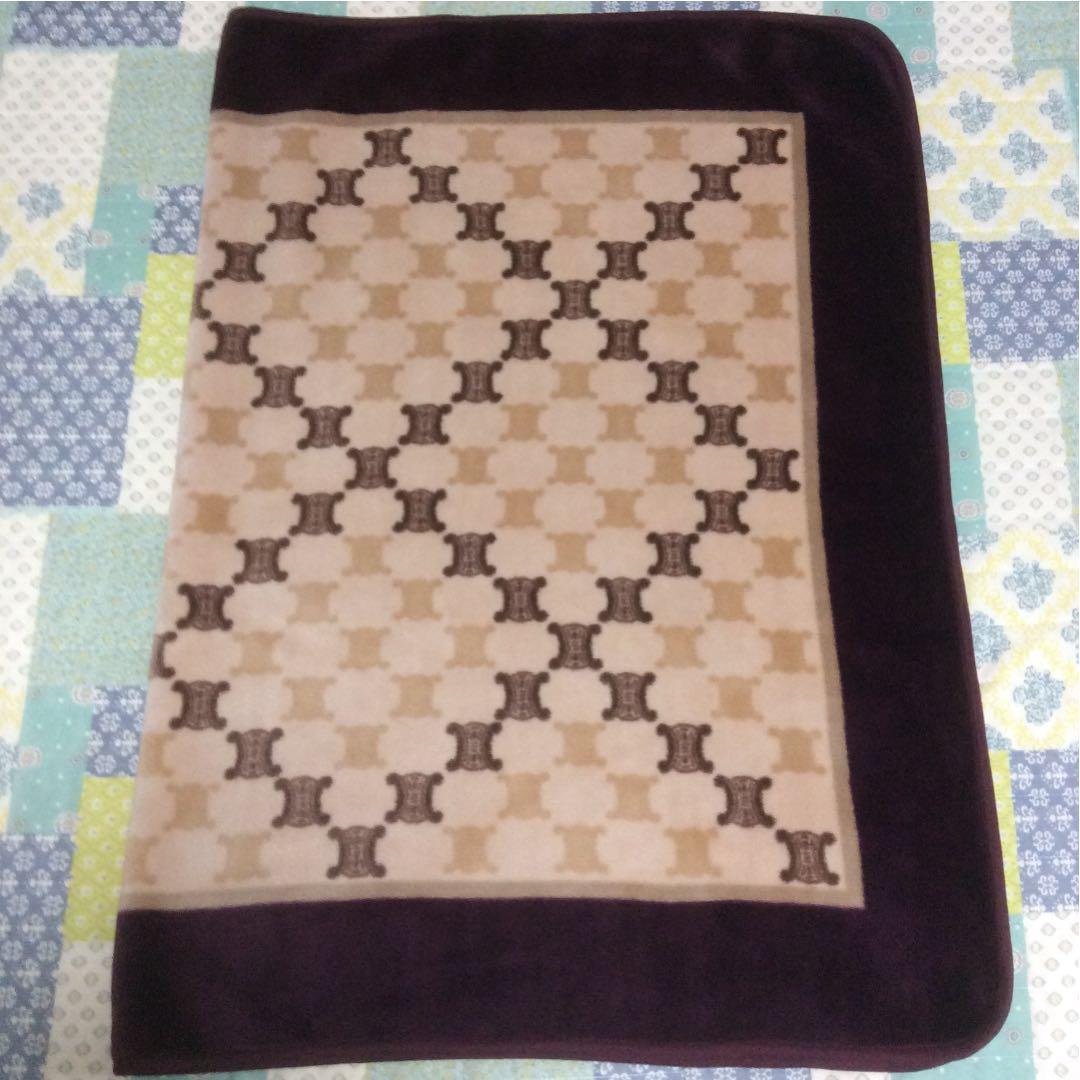 未使用 セリーヌ ハーフケット マカダム柄 B級品 毛布 西川産業