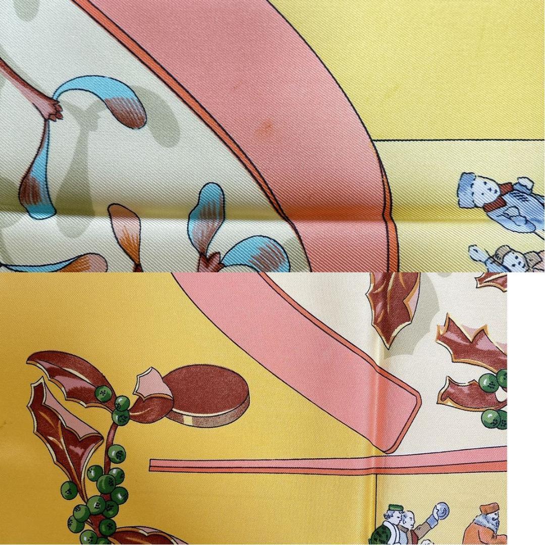 エルメス カレ90 スカーフ 去年の雪 Neige d'Antan イエロー
