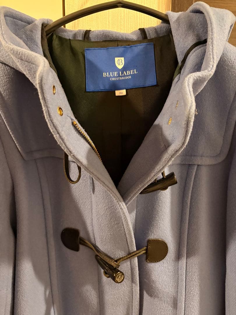 ブルーレーベル　ダッフルコート　ライトブルー　サイズ38