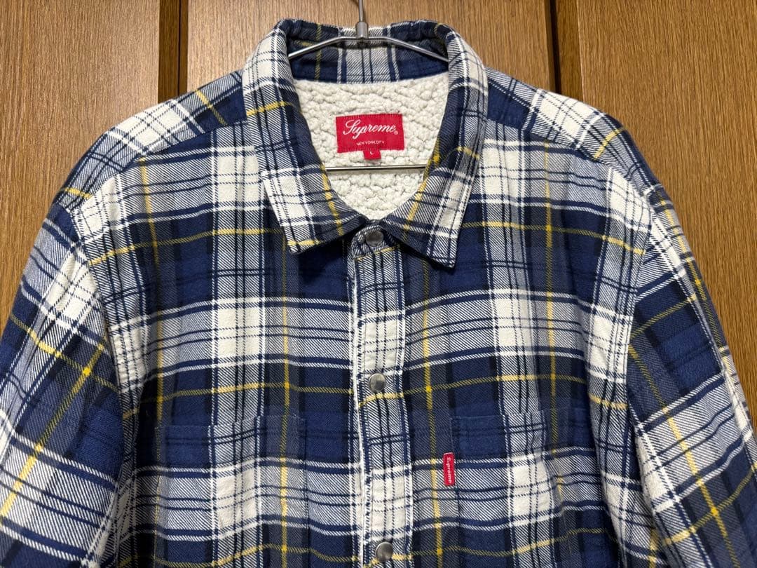 Supreme Flannel Sherpa Shirt チェック ネルシャツ