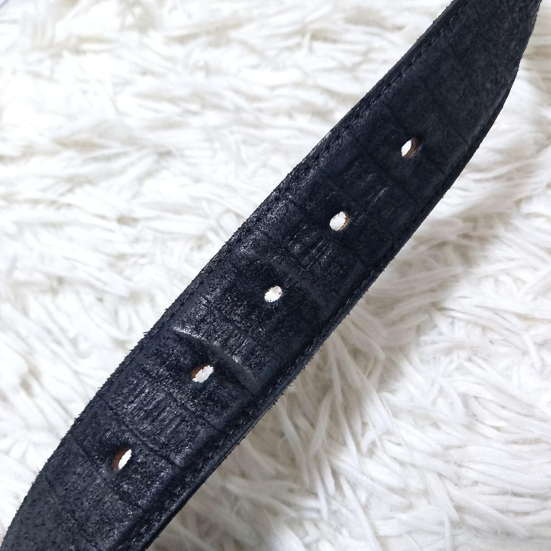 ●良品●　TORNADO MART　Y2K　チェーン　レザー　ベルト　シルバー