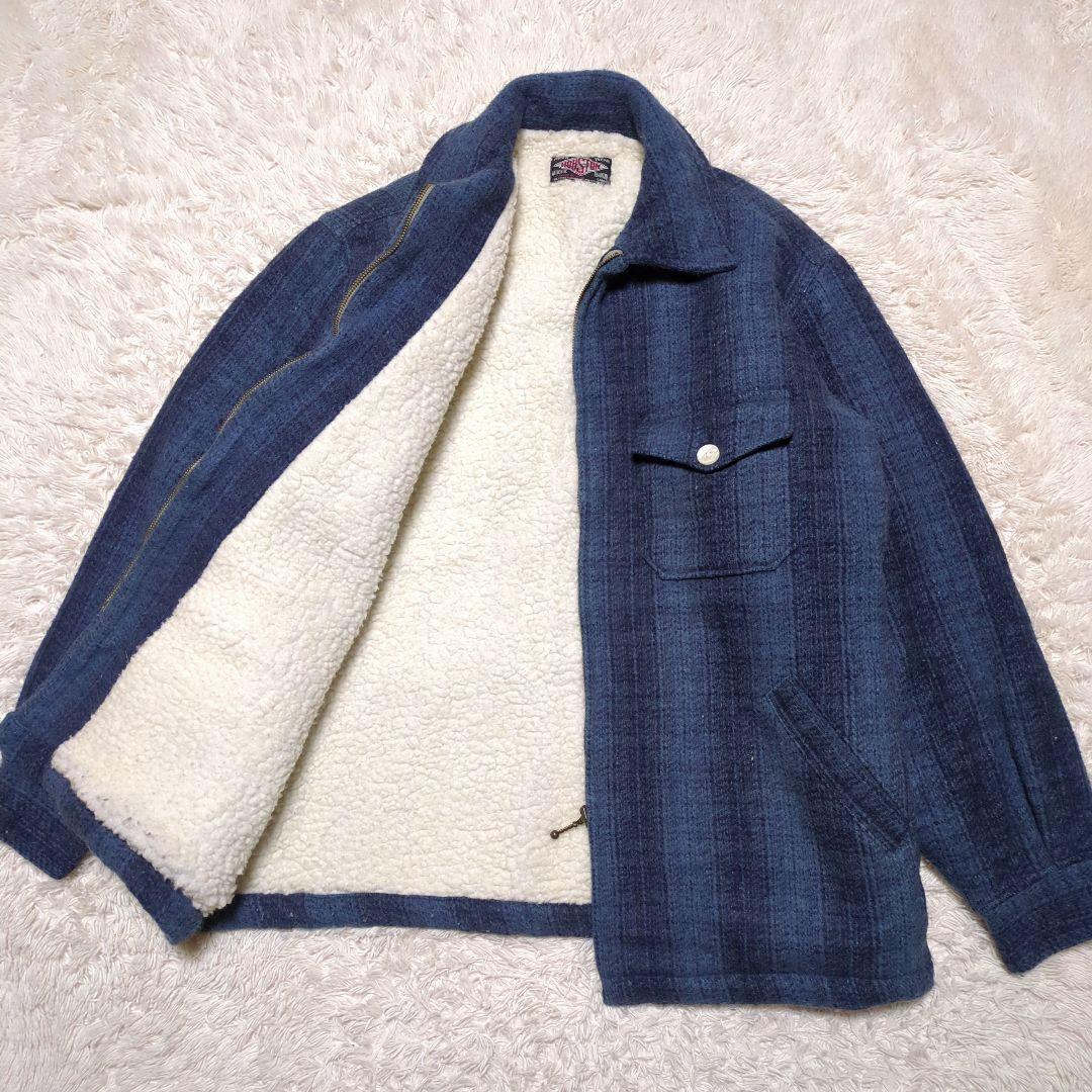 美品！HOUSTON　CPOシャツジャケット　裏地ボア　オーバーサイズ　L