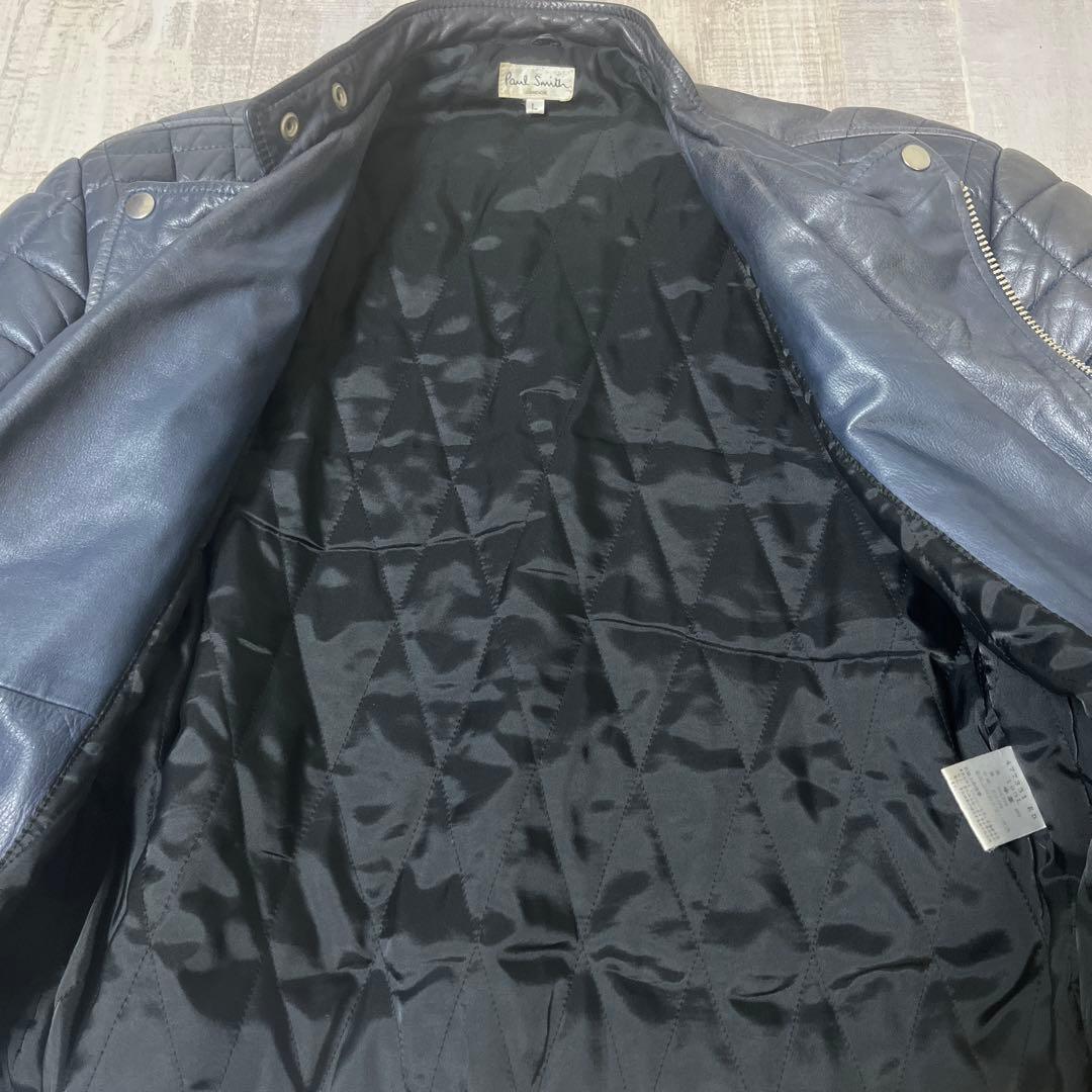 【定価約12万 激レア】Paul Smith パテッド ライダース ジャケット