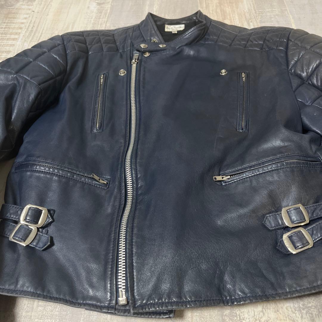 【定価約12万 激レア】Paul Smith パテッド ライダース ジャケット
