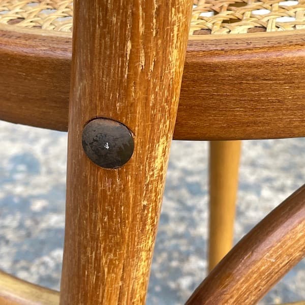 ビンテージ　ベントウッドチェア　ダブルループチェア　曲木　ラタン