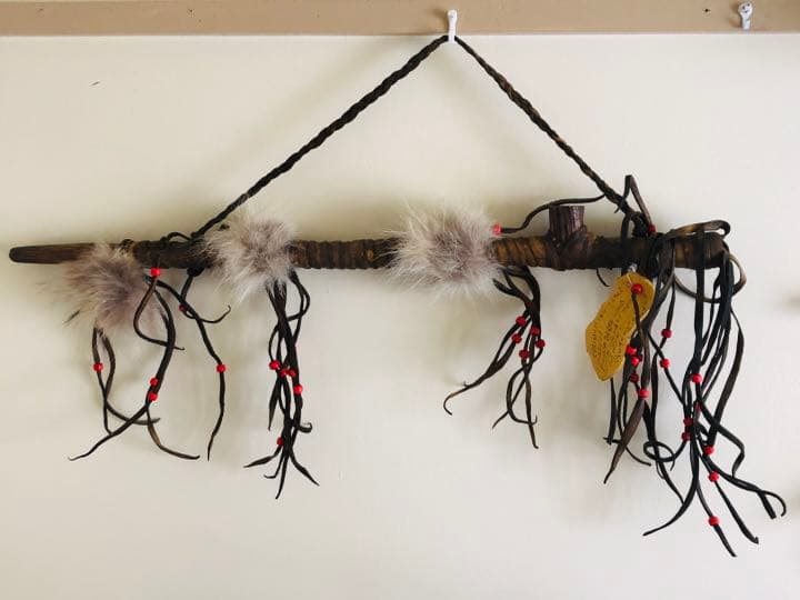 儀式用ピースパイプ ネイティブ・アメリカン・ハンドメイド65cm