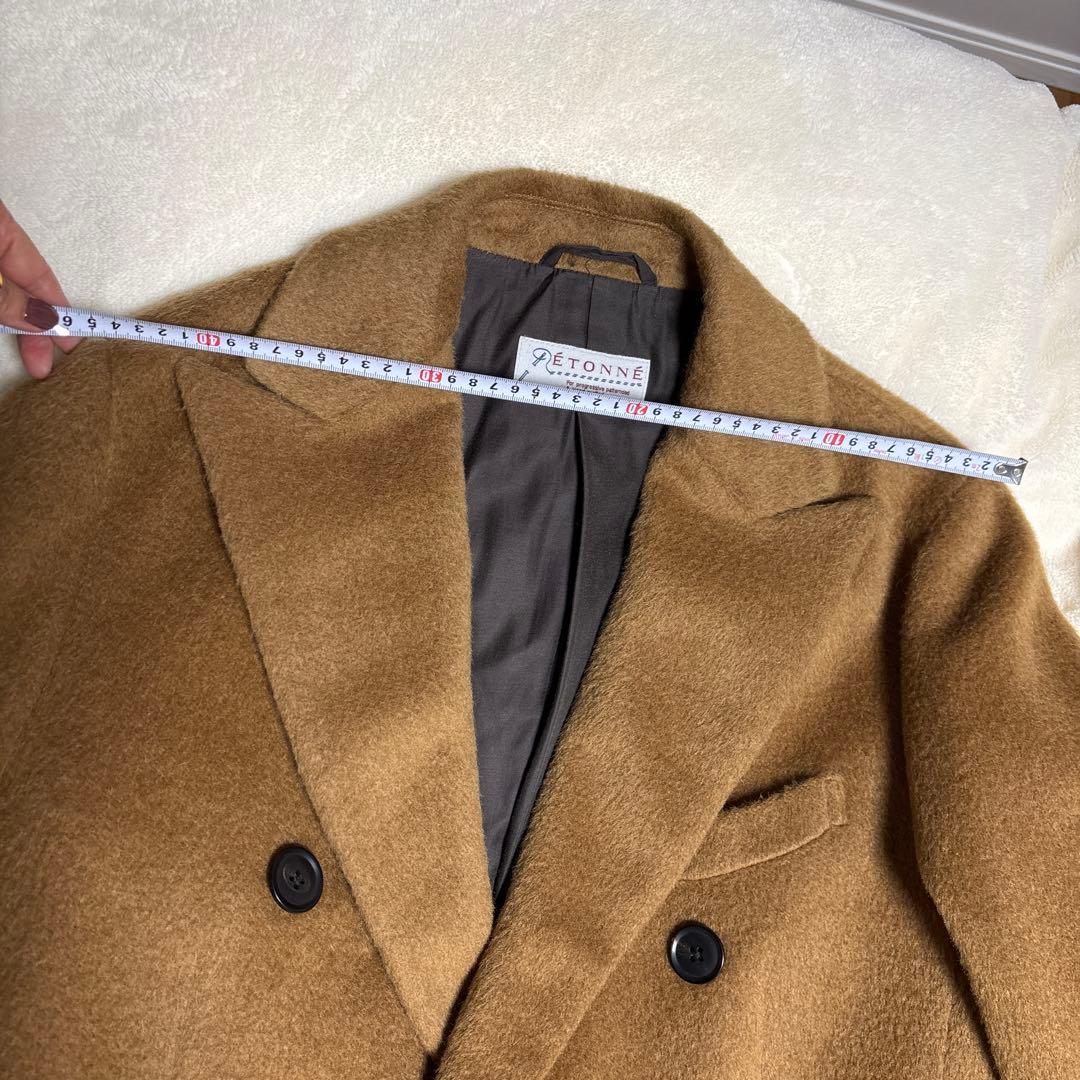 ÉTONNÉ ブラウン ダブルブレスト チェスターコート