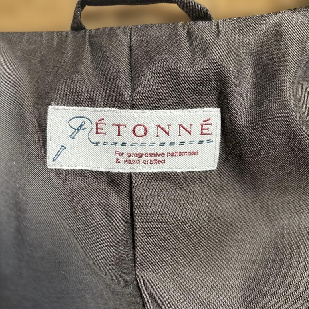 ÉTONNÉ ブラウン ダブルブレスト チェスターコート