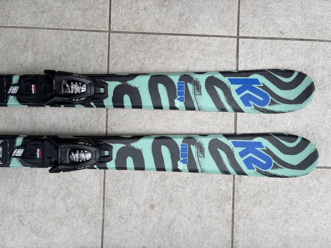 K2 INDY スキー板 124cm ビンディング付、ブーツ、ポール　3点セット