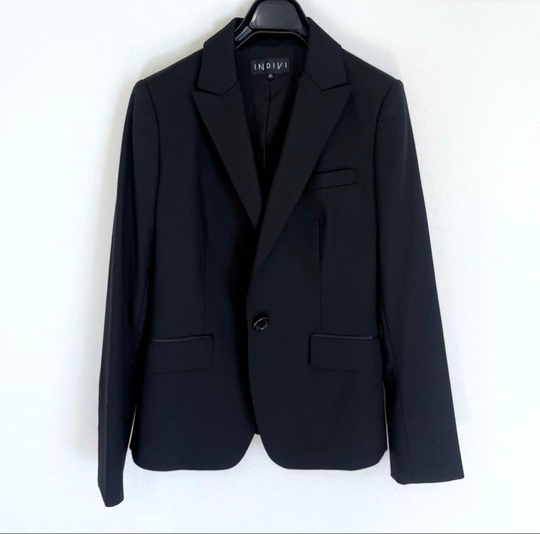 インディヴィ　スーツ　ブラック　セットアップ