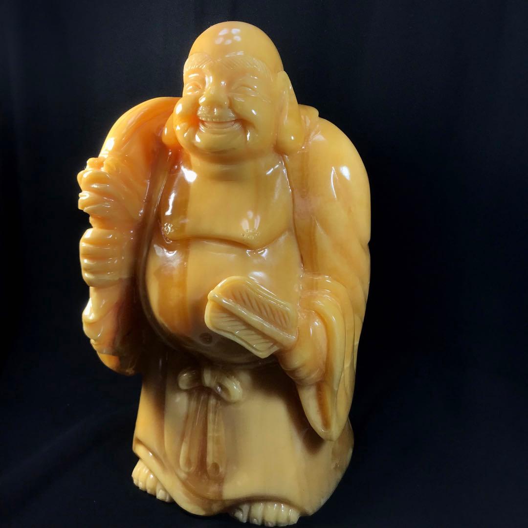金運招来　金運　布袋様　天然石　オニックス　縁起物　インテリア　未使用　特大