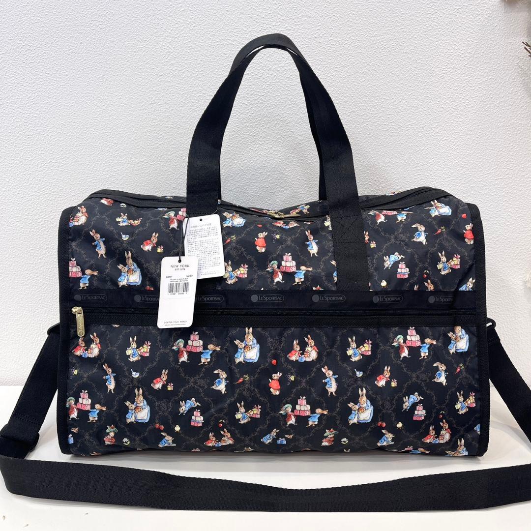 レスポートサック ピーターラビット ボストンバッグ ブラック ポーチ付き