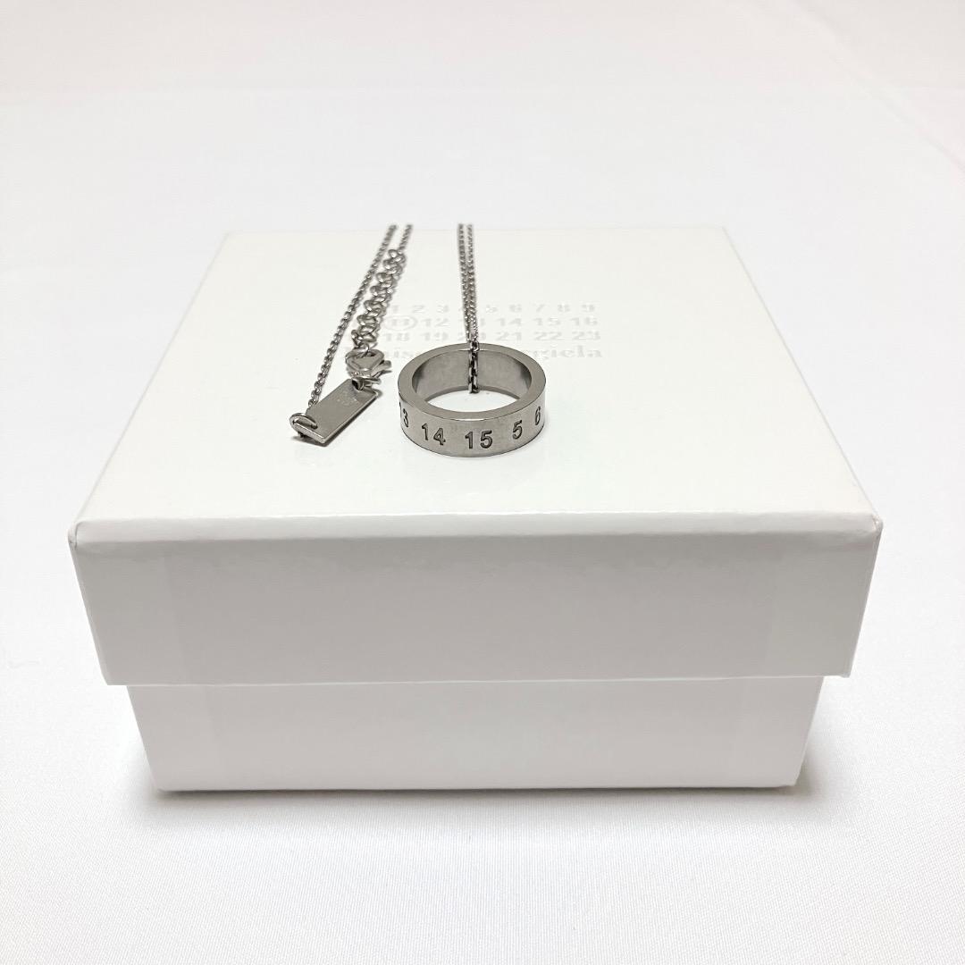 新品 25ss マルジェラ ナンバリングリングネックレス 銀シルバー 18297