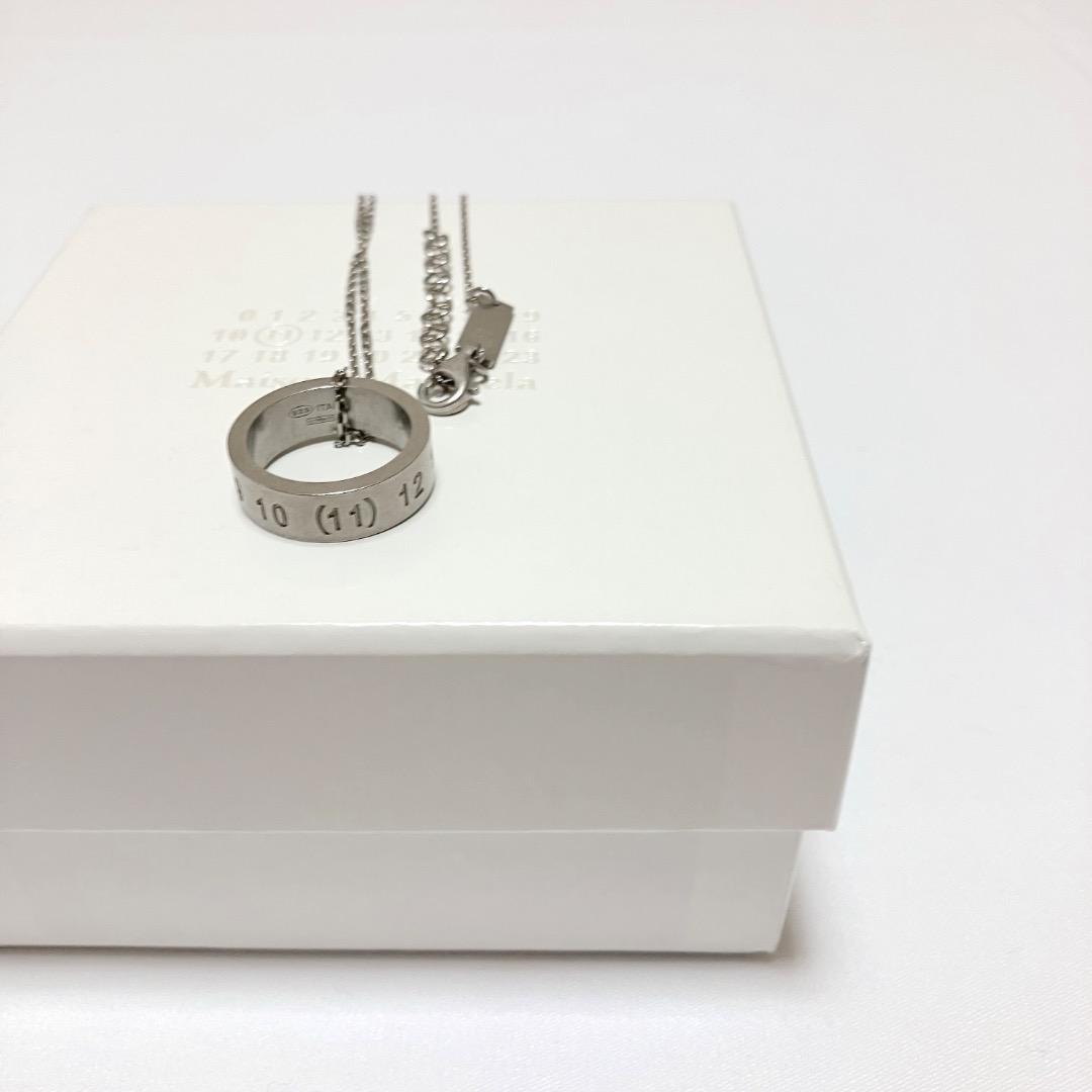 新品 25ss マルジェラ ナンバリングリングネックレス 銀シルバー 18297