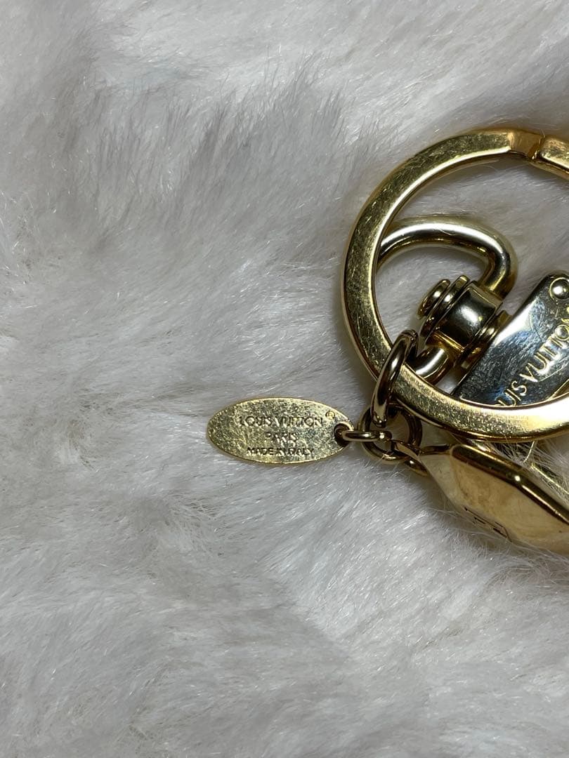LOUIS VUITTON キーホルダー ポルトクレ　LV ファセット　ゴールド
