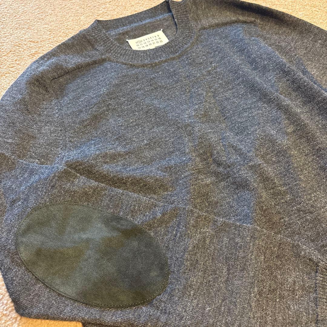 美品 メゾンマルジェラ エルボーパッチニット XS