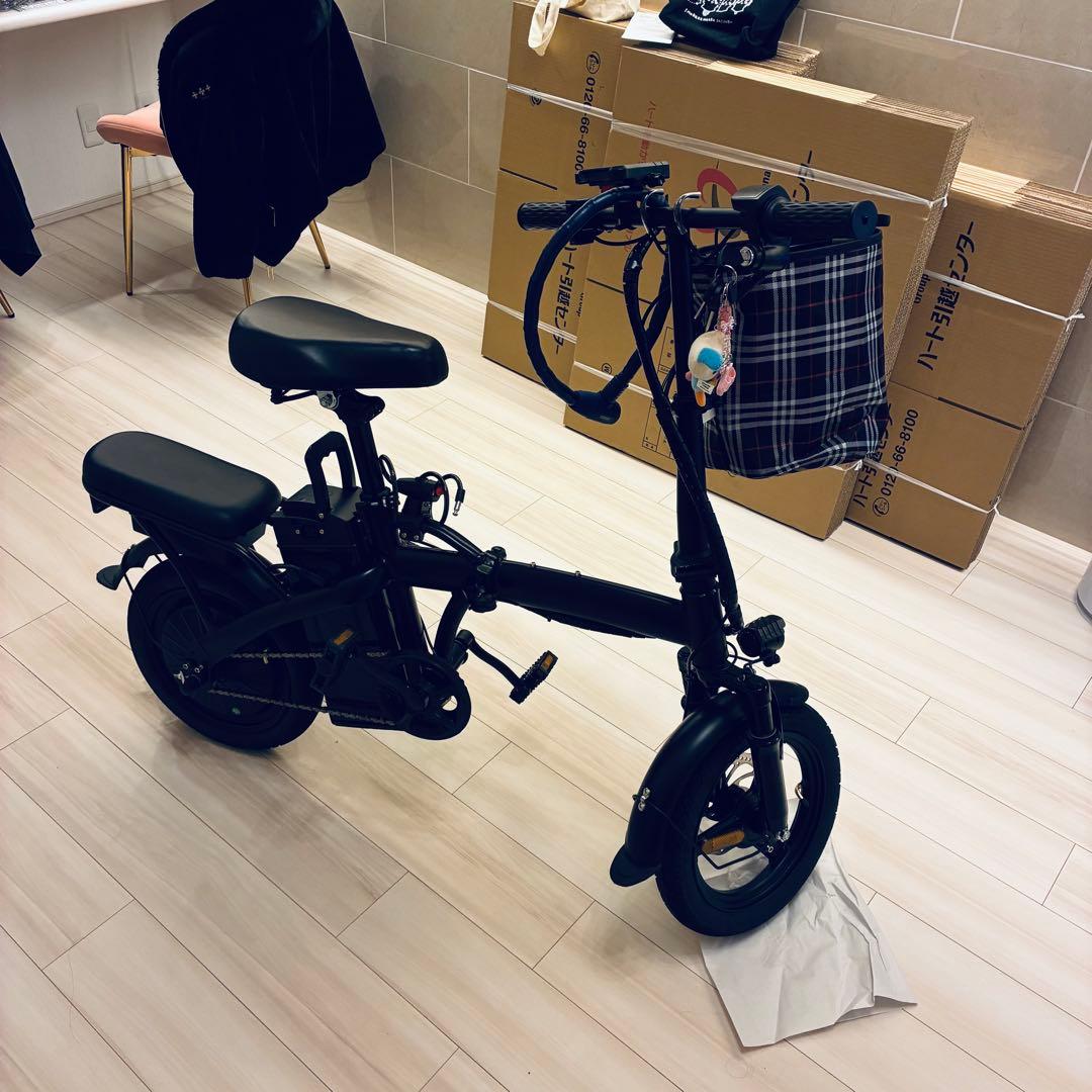 折りたたみ式電動アシスト自転車 黒