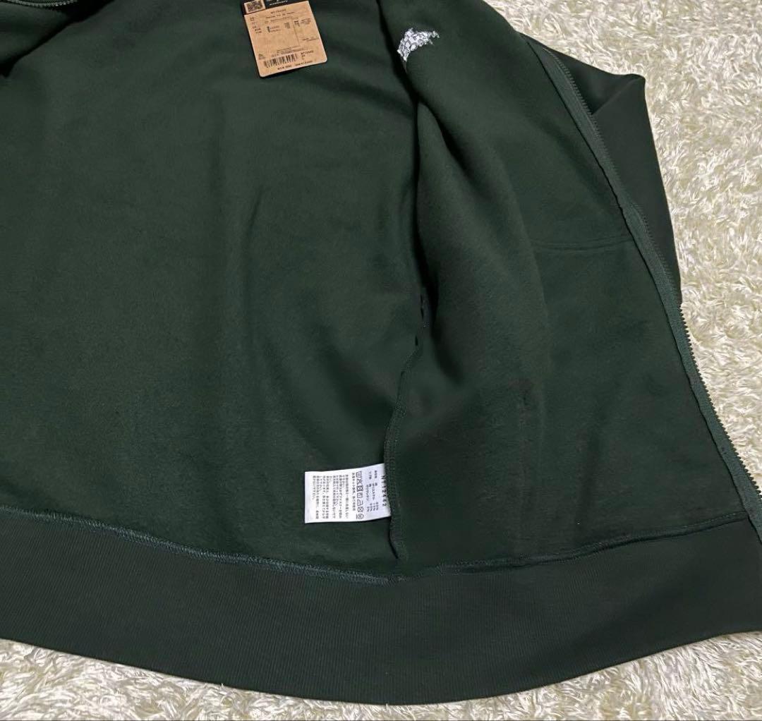 タグ付◆ノースフェイル　フーディジップスウェットパーカー　L　緑　フード飾り