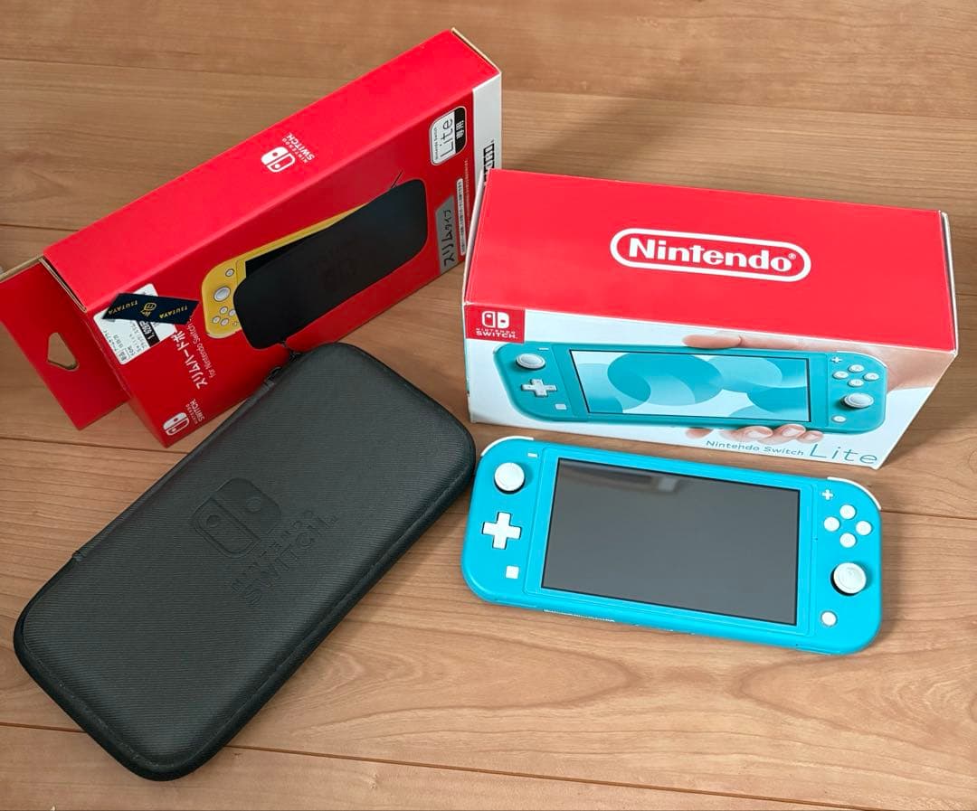 任天堂Switch Lite 本体 ターコイズ (充電器、ケース付き)