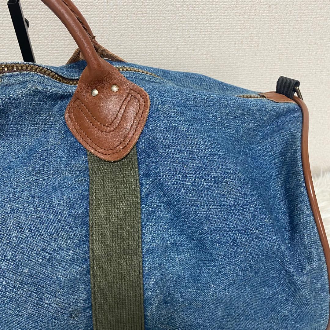 【希少】80s ビンテージエルエルビーン　デニム×レザー　ボストンバッグ