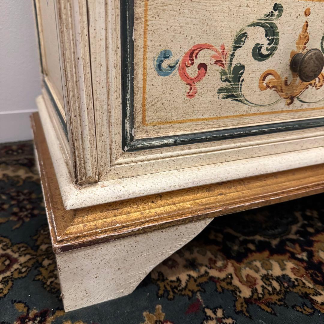 トールペイント サイドチェスト ロココ調 アンティーク家具 ヴィンテージ家具