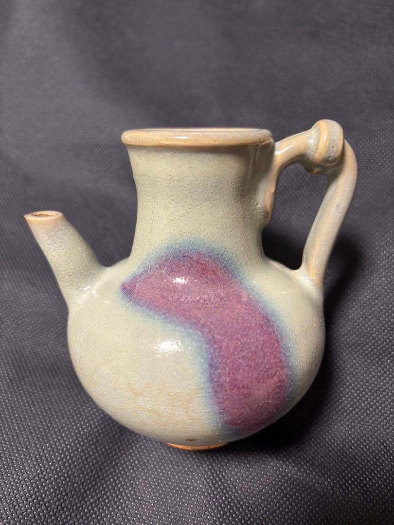 中国古美術品　鈞窯　茶壺　执壺