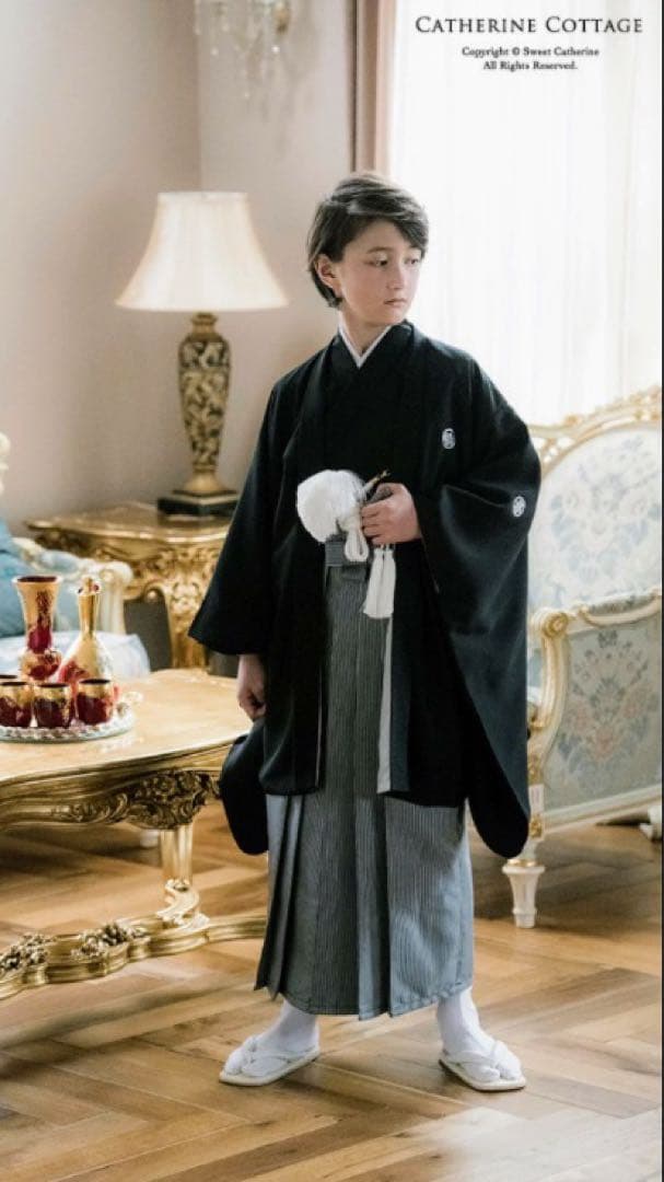 キャサリンコテージ　男児　袴　黒　160cm