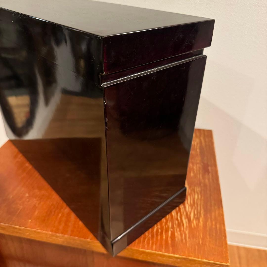 【珍品】豪華 螺鈿細工 観音開き 小物収納 小引出し 漆 鏡面仕上げ 李朝家具