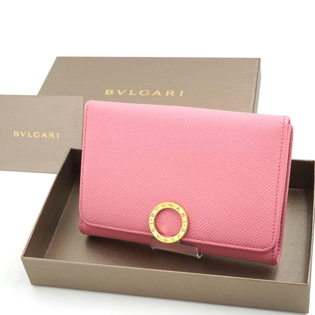 ✨新品未使用・箱付✨　BVLGARI ミディアムウォレット　ビーゼロワン　ピンク